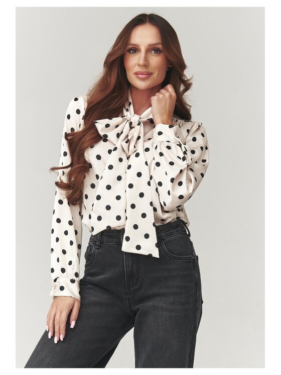 Makadamia Makadamia Koszula C17 Écru Loose Fit