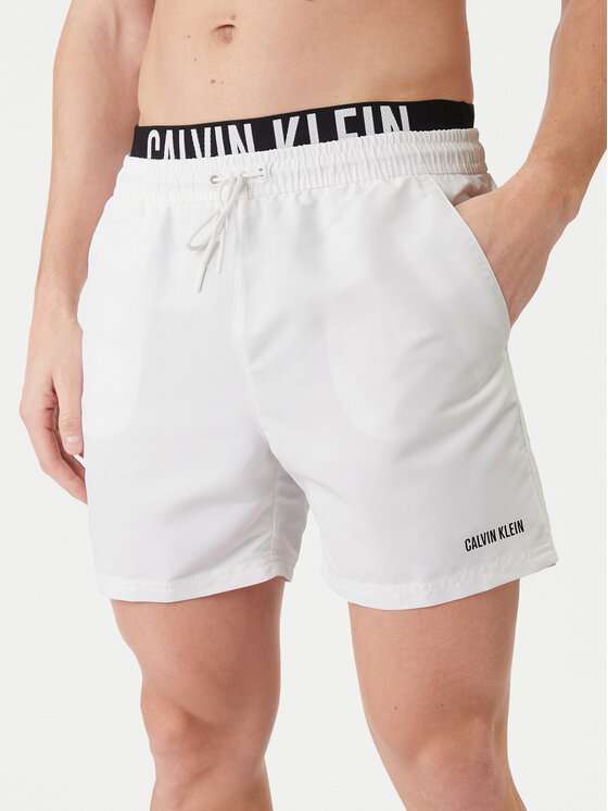 Calvin Klein Swimwear Calvin Klein Swimwear Plavecké šortky LV00N61015 Bílá Regular Fit