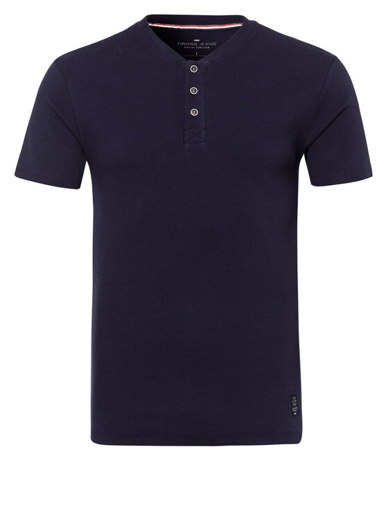 Cross Jeans Cross Jeans T-Shirt 15495-001 Granatowy Slim Fit