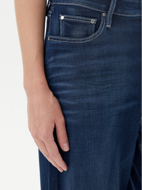 Guess Guess Jeansy W5YA82 D0782 Granatowy Wide Leg