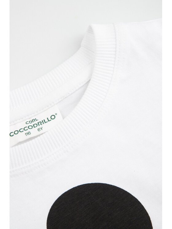 Coccodrillo Coccodrillo Tričko WC6143205LBD-001 Biela Regular Fit