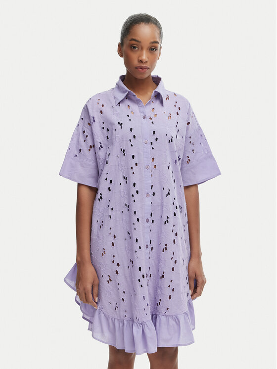 Iconique Iconique Vasarinė suknelė Emily IC26-001 Šviesiai violetinė Relaxed Fit