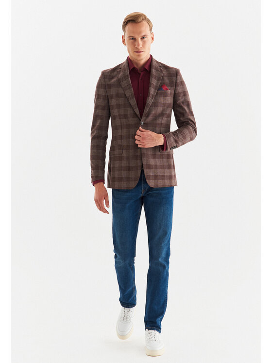 Pako Lorente Pako Lorente Marynarka P22WP-3X-031 Brązowy Slim Fit