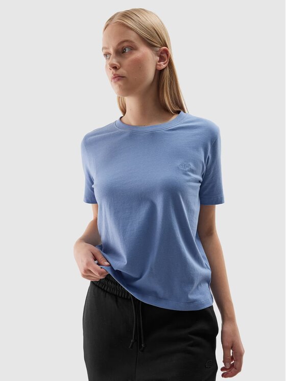 4F 4F T-shirt 4FWAW24TTSHF1650-32S Blu Regular Fit