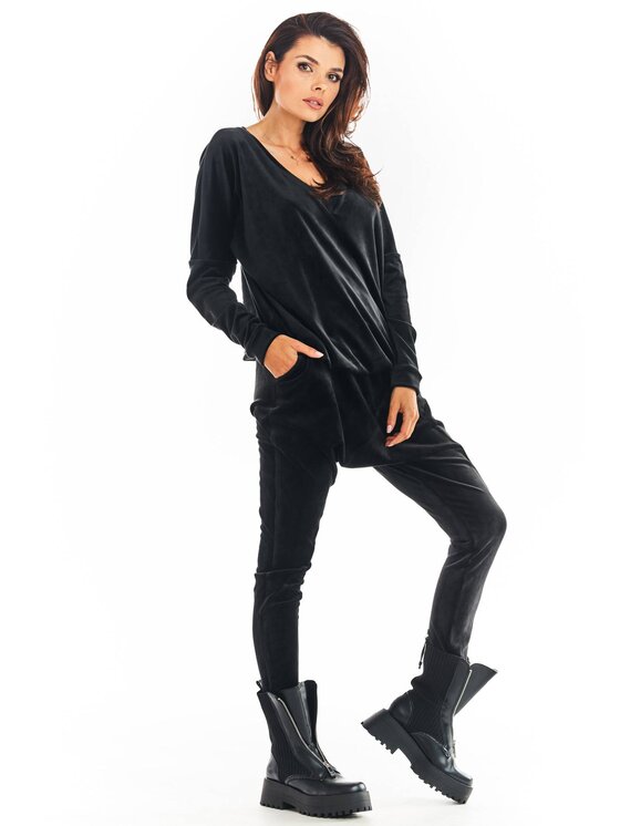 Awama Awama Dámské kalhoty A377 Černá Basic Fit