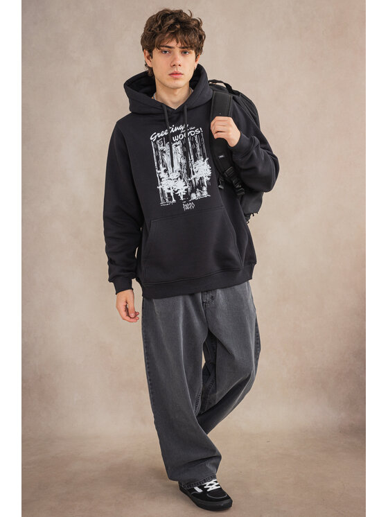 Palto Palto Bluza Cryptid Czarny Comfort Fit