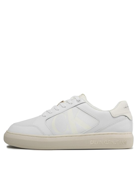 Calvin Klein Jeans Calvin Klein Jeans Sneakersy Casual Cupsole Lth-Pu Mono YM0YM00573 Biały
