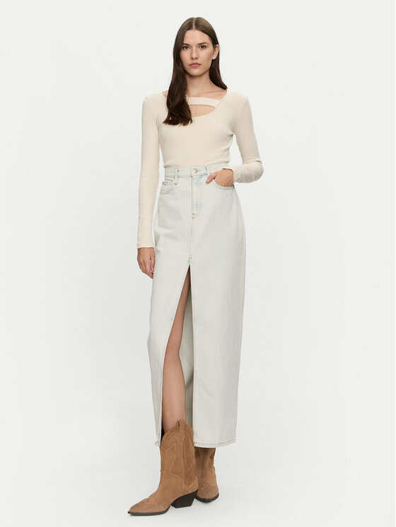 Brave Soul Brave Soul Μπλουζάκι LLT-248NALA Εκρού Slim Fit