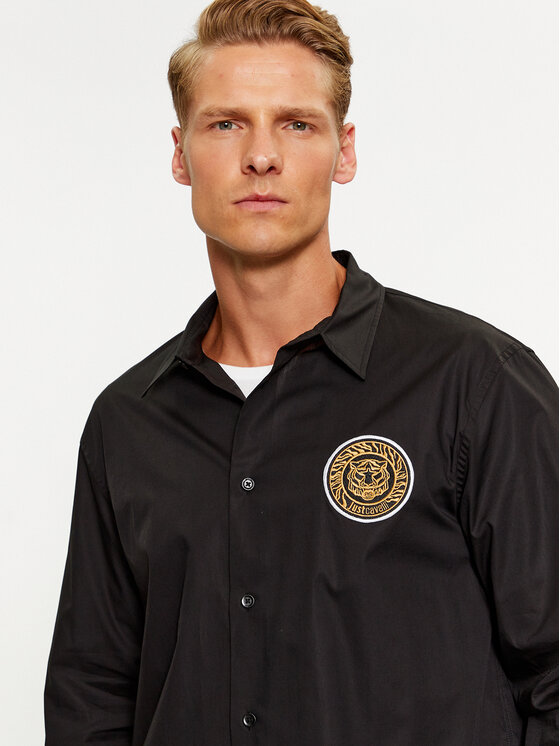 Just Cavalli Just Cavalli Hemd 75OALYS4 Schwarz Slim Fit