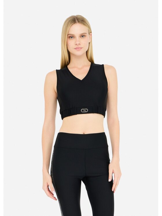 Liu Jo Liu Jo T-shirt TF5256J791222222 Nero Slim Fit