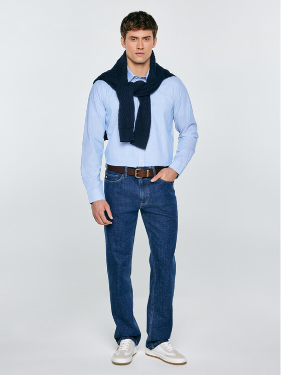 BIG STAR BIG STAR Koszula COSISER Niebieski Basic Fit