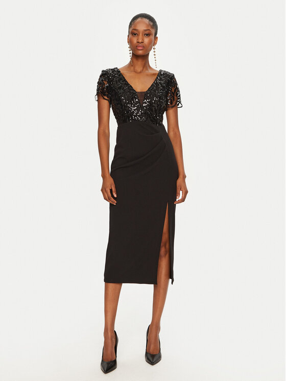 Rinascimento Rinascimento Kokteilikleit CFC0019731002 Must Regular Fit