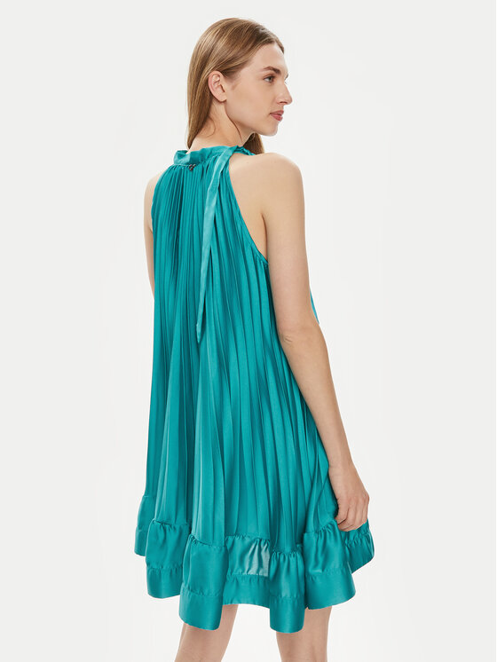 Dixie Dixie Cocktail obleka A319J029A Turkizna Regular Fit