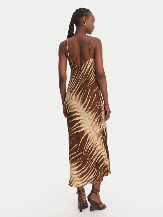 Just Cavalli Just Cavalli Літня сукня 80PAO925 NS819 Бежевий Slim Fit