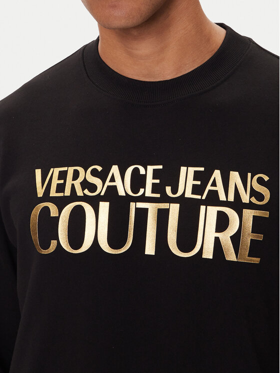 Versace Jeans Couture Versace Jeans Couture Majica dugih rukava 79GAIT05 Crna Regular Fit