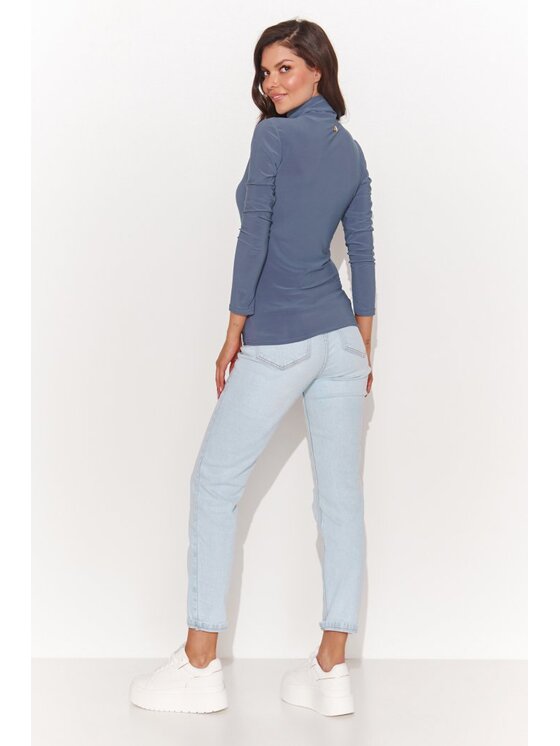 Numinou Numinou Bluzka NU460 Niebieski Classic Fit