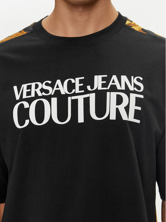 Versace Jeans Couture Versace Jeans Couture T-Shirt 76GAH613 Czarny Regular Fit
