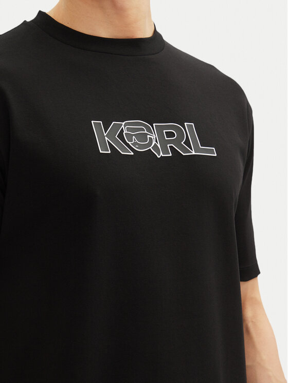 KARL LAGERFELD KARL LAGERFELD Tričko 755156 552235 Čierna Regular Fit