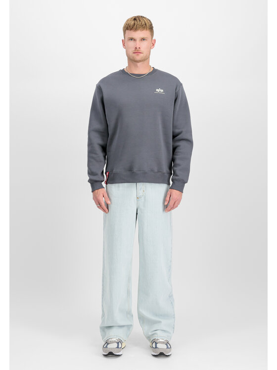 Alpha Industries Alpha Industries Mikina Basic Small Logo Sweatshirt Sivá Regular Fit