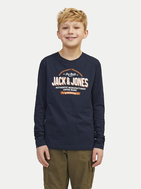 Jack&Jones Junior Blūze Logo 12258880 Tumši zils Regular Fit