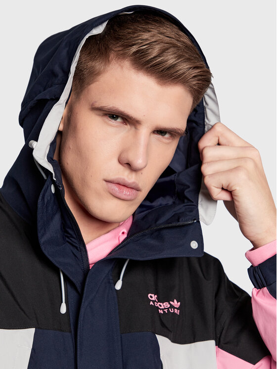 adidas adidas Demisezoninė striukė Adventure Ride HK4980 Tamsiai mėlyna Loose Fit