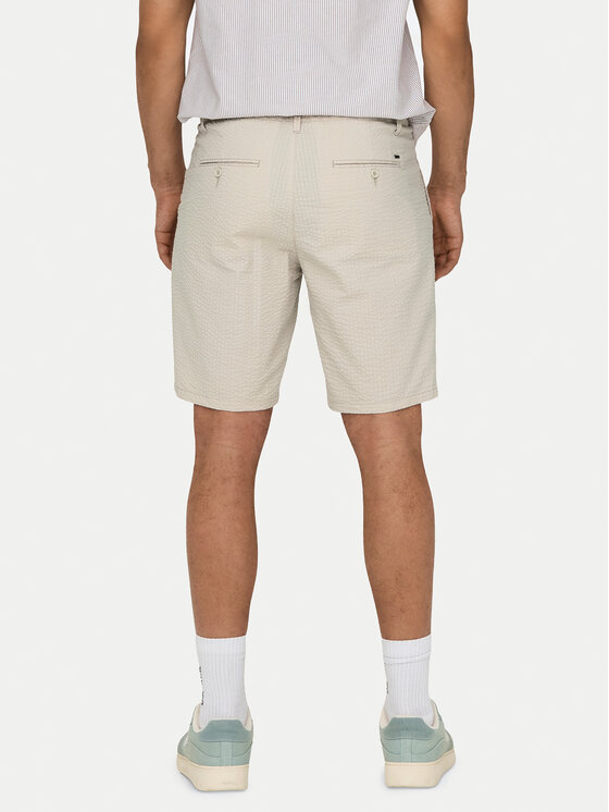 Only & Sons Only & Sons Шорти от плат Leo 22028301 Бежов Regular Fit