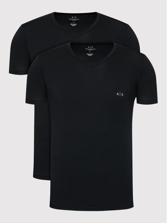 Armani Exchange Armani Exchange Póló szett 956004 CC282 07320 Fekete Regular Fit