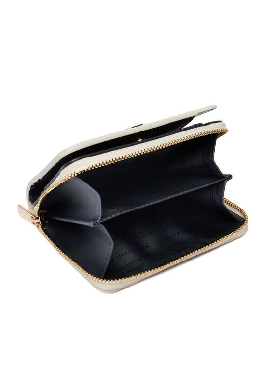 Tommy Hilfiger Tommy Hilfiger Портфейл Th Icon Med Za W/Flap Mono AW0AW18474 Бежов