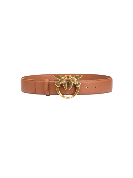 PINKO Pinko Pasek LOVE BERRY H4 BELT VITELLO SETA Brązowy