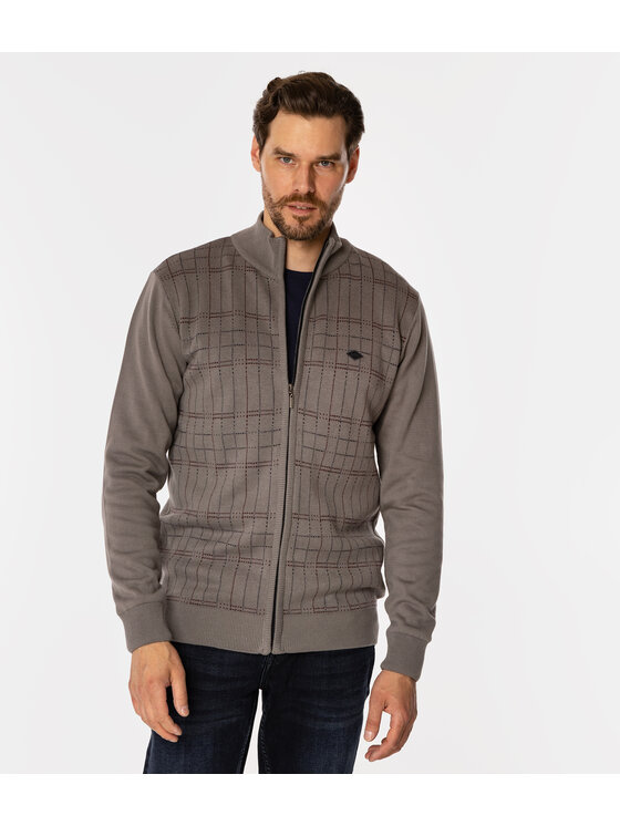 Lee Cooper Lee Cooper Sweter CHAO Szary Regular Fit