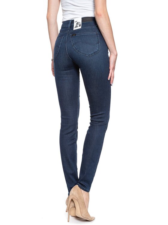 Lee Lee Jeansy SCARLETT HIGH Niebieski Skinny Fit