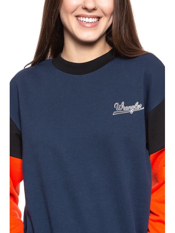 Wrangler Wrangler Felpa HIGH RIB RETRO SWEAT Multicolore Regular Fit