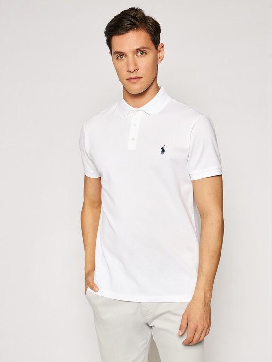Polo Ralph Lauren Polo Ralph Lauren Поло 710541705 Білий Slim Fit
