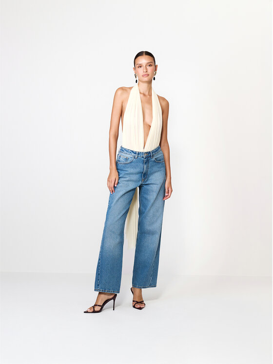 La Mania La Mania Jeansy UMI Modrá Basic Fit