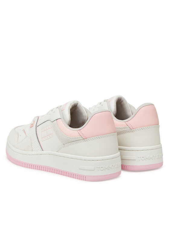 Tommy Jeans Tommy Jeans Laisvalaikio batai Tjw Retro Basket Washed Suede EN0EN02773 Balta