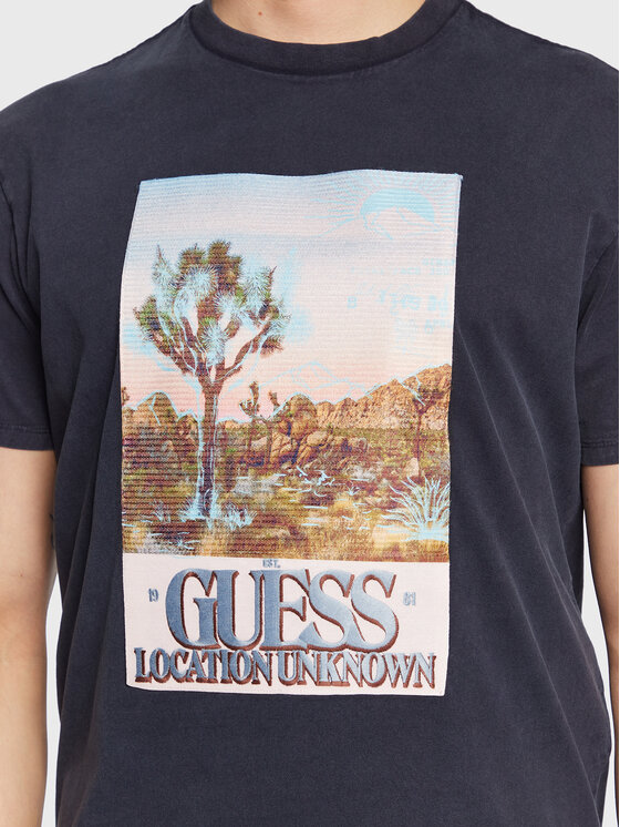 Guess Guess Póló Desert Photo M3GI74 KA260 Sötétkék Regular Fit