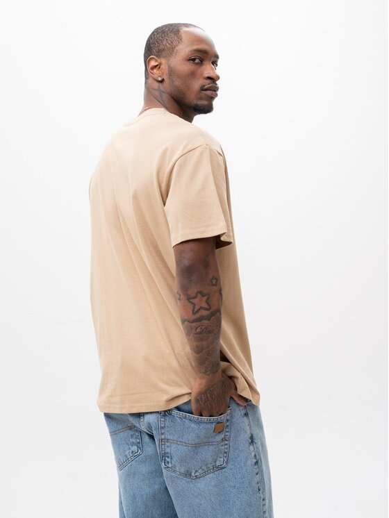 Jigga Wear Jigga Wear T-Shirt Koszulka Z Krótkim Rękawem Oversize Męska Beżowa Jigga Wear Big Tag XXL Beżowy Oversize