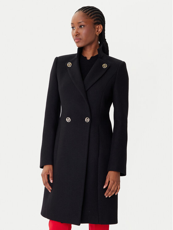 Rinascimento Rinascimento Cappotto di lana CFC0126218003 Nero Regular Fit
