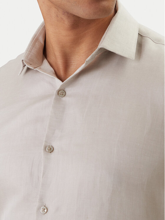 Calvin Klein Calvin Klein Koszula LV019EU121 Beżowy Regular Fit