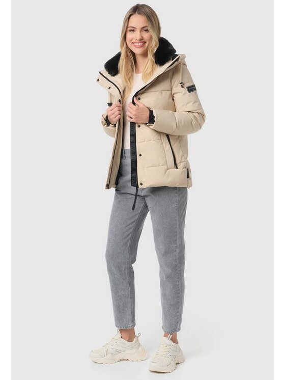 Navahoo Navahoo Kurtka zimowa Sag ja Beżowy Casual Fit