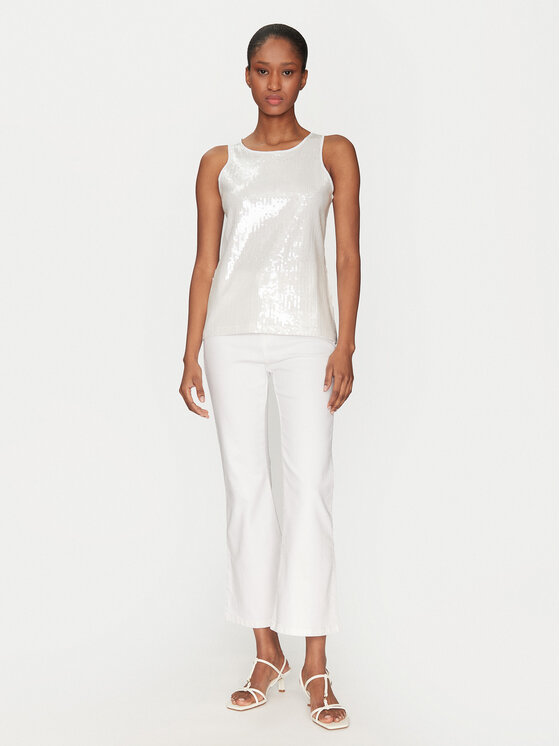 Marella Marella Blugi Kerry 2513131044 Alb Flare Fit
