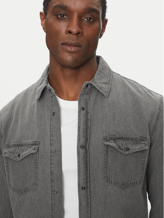 Only & Sons Only & Sons traper košulja Bane 22023247 Siva Regular Fit