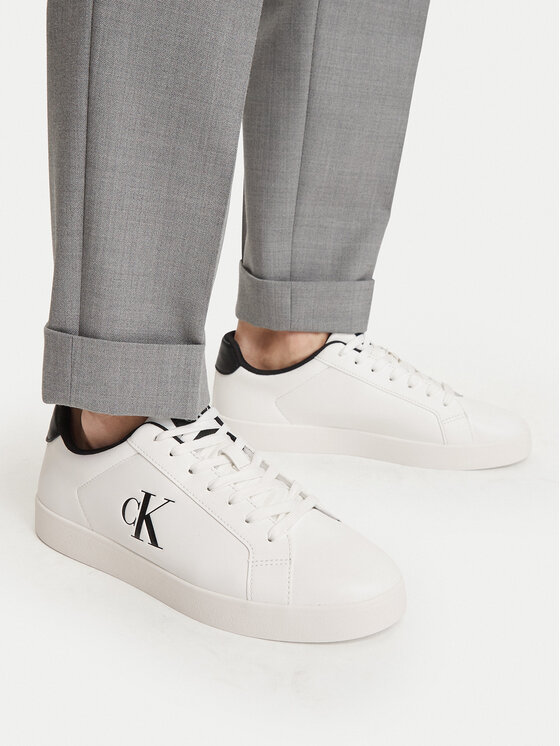 Calvin Klein Calvin Klein Sneakersy 3 Cupsole Derby Pu Smo HM0HM02458 Biały
