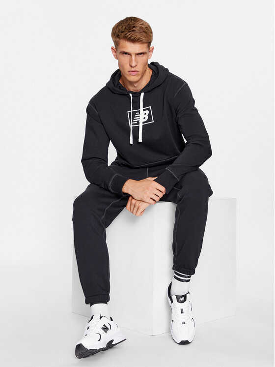 New Balance New Balance Mikina NB Essentials Hoodie MT33508 Černá Regular Fit