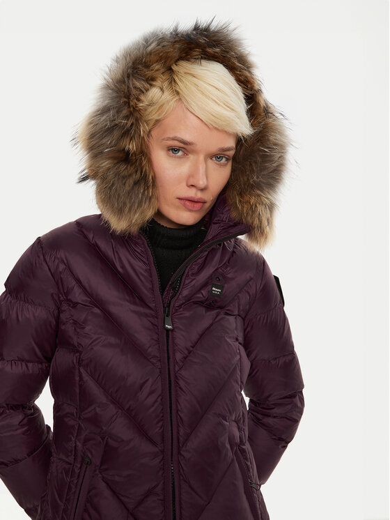 Blauer Blauer Pehelykabát 24WBLDK03052 Bordó Regular Fit