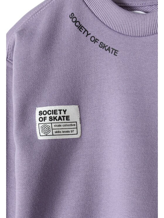 MINOTI MINOTI Bluza 23fleece63 Fioletowy Oversize