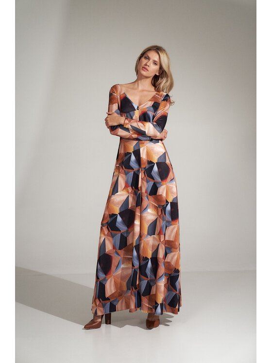 FIGL FIGL Sukienka M728 Kolorowy Regular Fit