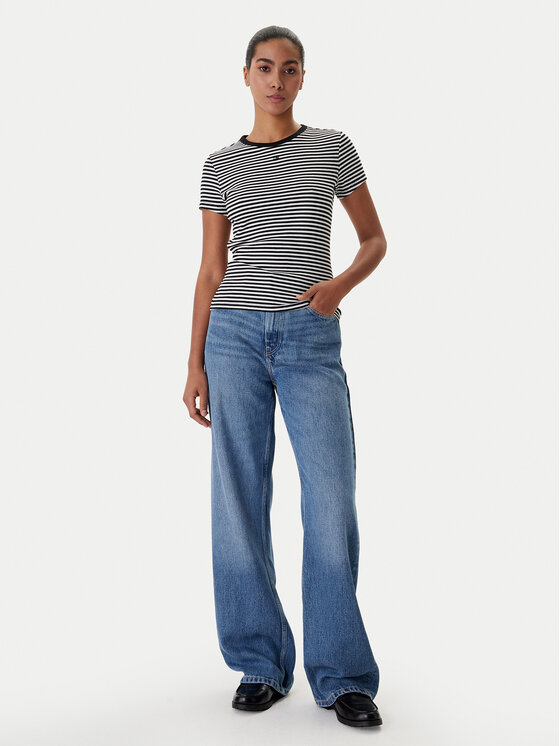 Tommy Jeans Tommy Jeans T-Shirt Essential DW0DW17383 Μαύρο Slim Fit