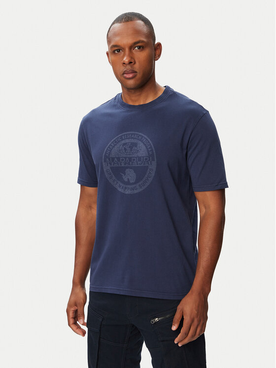 Napapijri Tricou S-Bollo SS 3 NP0A8BAF Bleumarin Regular Fit