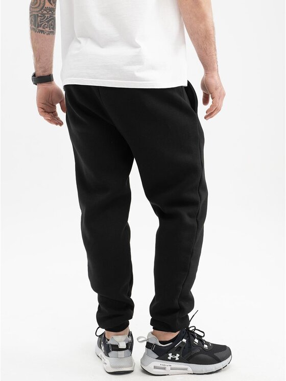 Jigga Wear Jigga Wear Spodnie materiałowe Spodnie Dresowe Męskie Czarne / Żółte Jigga Wear Name Patch M Czarny Regular Fit